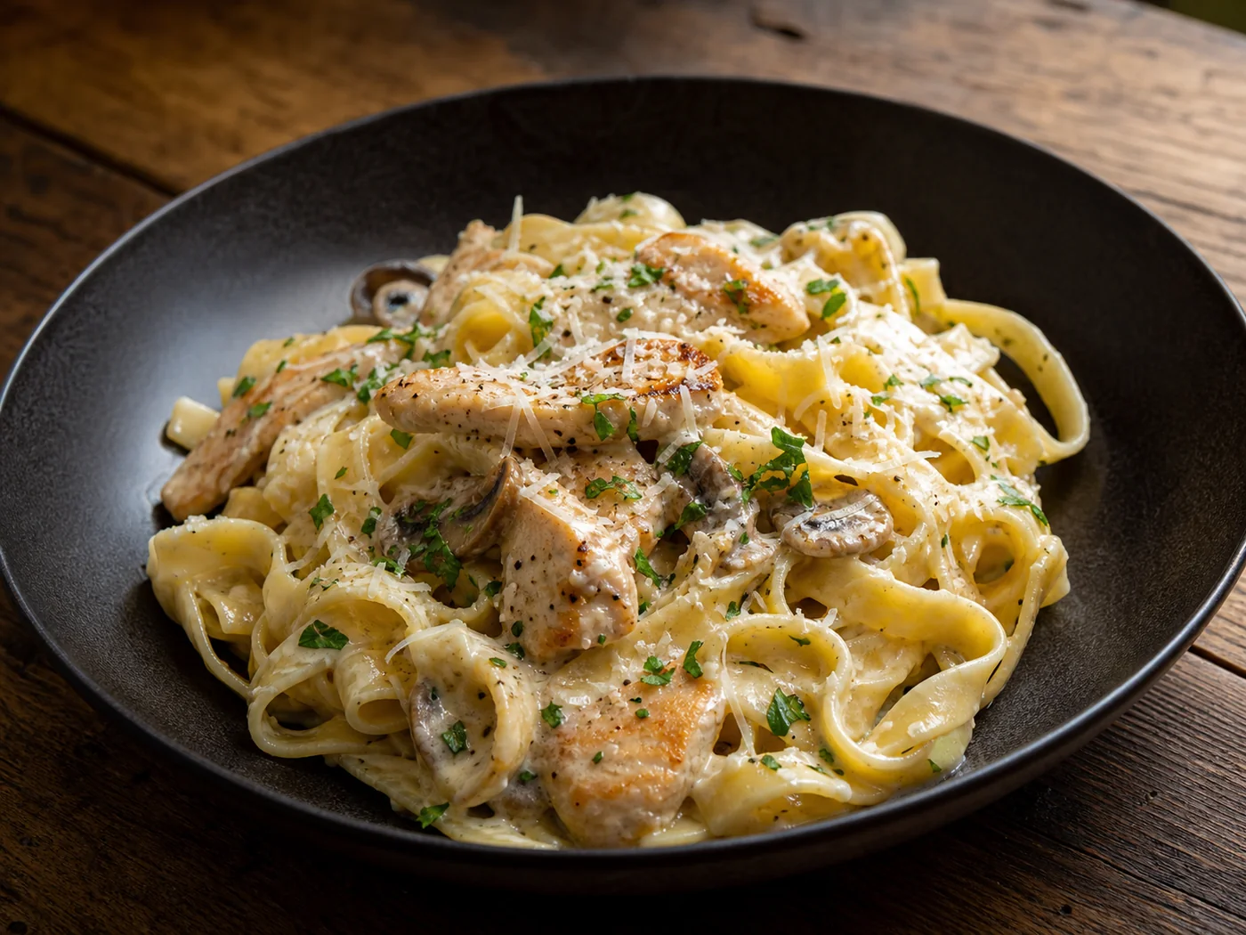 Danie Tagliatelle z kurczakiem