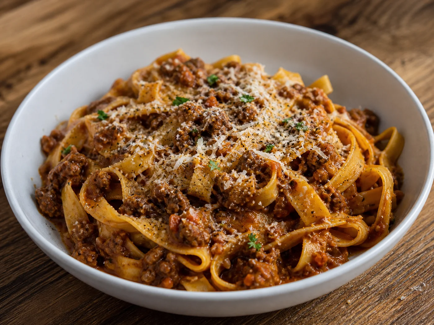 Danie Tagliatelle z mięsem