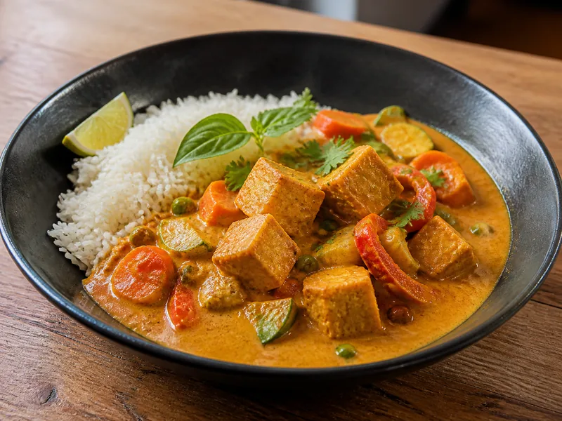 Danie Tofu w sosie curry