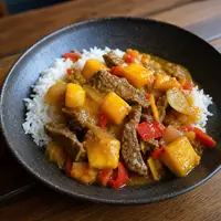 Danie Wołowina w sosie mango